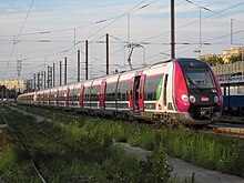 Deux rames Z 50000 au technicentre Paris-Nord des Joncherolles, en août 2010.