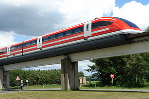 Der Transrapid 09 auf der Transrapid-Versuchsanlage Emsland (2009)