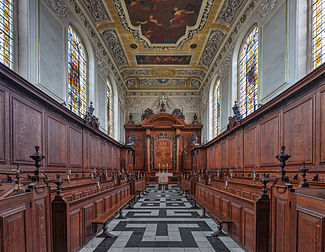 Vue intérieure de la chapelle du Trinity College d'Oxford. (définition réelle 8 000 × 6 212)