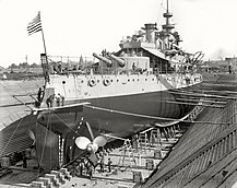 USS Oregon in dry dock, 1898.jpg