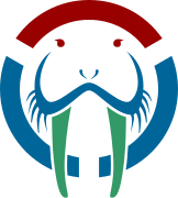 walrus in red, green, and blue