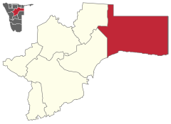 Karte Tsumkwe (Wahlkreis) in Namibia