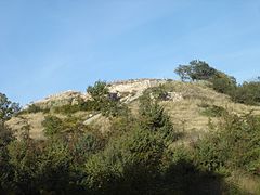 Поглед на остатоците од тврдината на ридот Марково Крувче