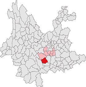 Localisation de Yuánjiāng hānízú yízú dǎizú Zìzhìxiàn