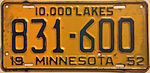Номерной знак Миннесоты 1952 года.JPG