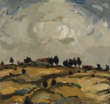Efterårslandskab med skyer, 1917