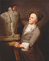 Adrien Carpentiers, Louis-Francois Roubiliac Modelling His Monument to Shakespeare, 1760-1761, Yale Center for British Art