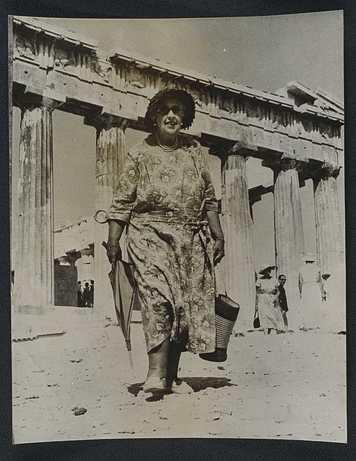 Agatha Christie visits the Acropolis, 1958. (7893554162)