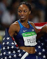 Mit Bronze errang Allyson Felix ihre insgesamt zehnte olympische Medaille (sechs davon aus Gold) – eine elfte (wiederum aus Gold) sollte in der 4-mal-400-Meter-Staffel noch dazukommen