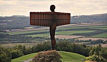 The Angel of the North sculpture by Antony Gormley has become a symbol of northern England. Angel of the North - 6150534524.jpg