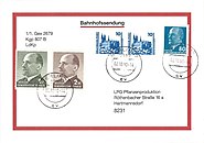 Bahnhofsbrief der Deutschen Post (DDR) von 1990 (VGO, Frankatur für unregelmäßige Einlieferung[3])