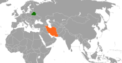 نقشهٔ مکان‌نمای Belarus و Iran