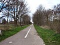 Radweg im Flachland (Radweg bei Baarle-Nassau, Niederlande)