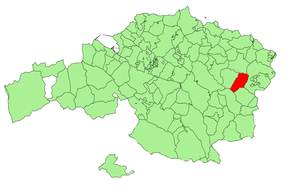 Localização do município de Cenarruza-Puebla de Bolívar na Biscaia
