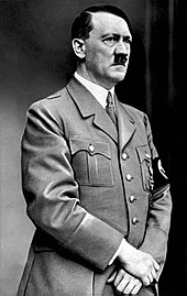 Hitler encouraged his close associates to quit smoking. Bundesarchiv Bild 183-S33882, Adolf Hitler retouched.jpg