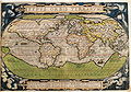 Typus Orbis Terrarum, avec la Californie correctement représentée, selon le cartographe Abraham Ortelius (1570).