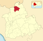 Расположение муниципалитета Касалья-де-ла-Сьерра на карте провинции