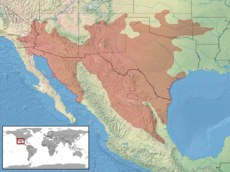 Mapa rozšíření chřestýše západního