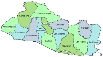 Español: Departamentos de El Salvador
