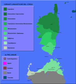 (it) La continuité linguistique vers le corse et le toscan