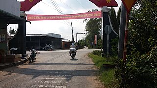 giao lộ Huyện lộ 63 với tuyến tránh thị xã Cai Lậy.