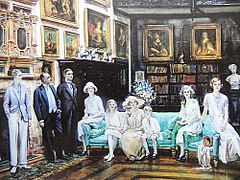 William Lygon, 7th Earl Beauchamp and Countess Beauchamp with their Family at Madresfield on the occasion of Viscount Elmley’s coming of agec. 1925
