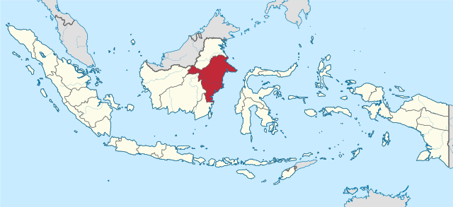 Lokasi  Kalimantan Timur  (dark red)[Petunjuk]