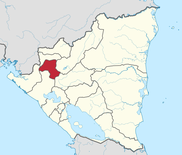 Harta departamentului Estelí în cadrul  statului Nicaragua