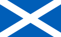 Nationales und politisches Symbol: Flagge Schottlands.