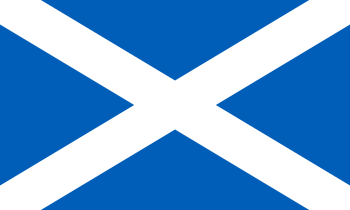 Flag of Scotland. Ratio 3:5. The blue used is ...