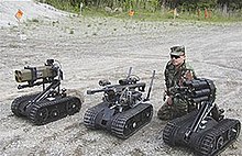 TALON military robots used by the United States Army Foster-Miller TALON SWORDS.jpg