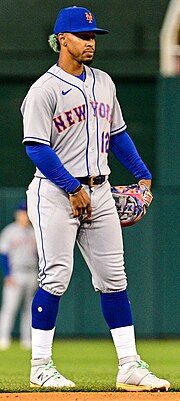 The Mets acquired 4x All-star Shortstop Francisco Lindor in 2021. Francisco Lindor (52033114874) (cropped).jpg