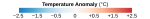 key to above map of temperature changes