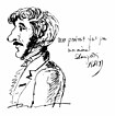 Selbst-Karikatur Gaetano Donizettis (1843)