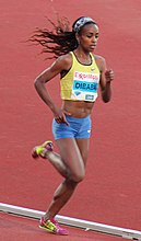 Auch Bronze ging an eine Äthiopierin: Genzebe Dibaba, vorher bereits Weltmeisterin über 1500 Meter