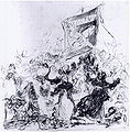 Sketch by Goya in sepia