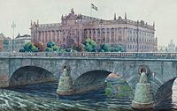 View towards the Parliament House (1914)