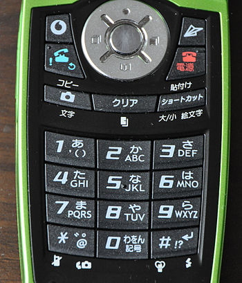 Japanese mobile phone keyboard
