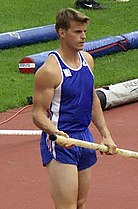 Bronzemedaillengewinner Jean Galfione – 1995 errang er WM-Bronze, 1996 wurde er Olympiasieger