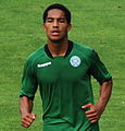 Jeff Mensah als Spieler des dänischen Fußball- clubs Viborg FF im August 2011