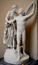 Cephalus and Aurora; by John Flaxman; 1789-1790; probably marble; unknown dimensions; Lady Lever Art Gallery, Merseyside, England