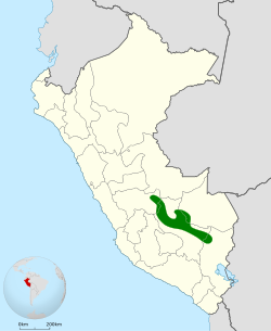 Distribución geográfica del hemispingo de Parodi.