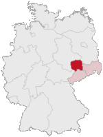 Localização no estado de Saxônia