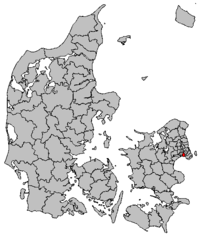 Lage von Hvidovre Kommune in Dänemark