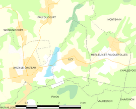 Mapa obce Lizy