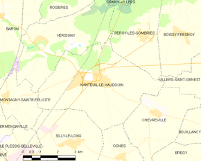 Poziția localității Nanteuil-le-Haudouin