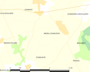 Poziția localității Mesnil-Domqueur