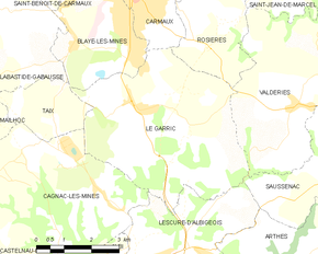 Poziția localității Le Garric