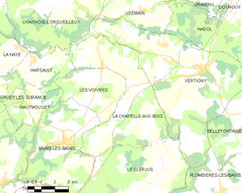 Mapa obce La Chapelle-aux-Bois