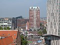 Wederom de markt aan de Binnenrotte in 2017, nu met het nieuwe gebouw De Statendam.